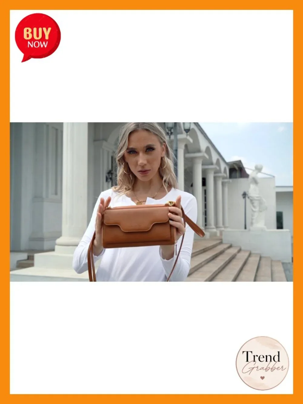 PU Leather RFID Blocking Crossbody Wristlet Wallet with Phone Pocket